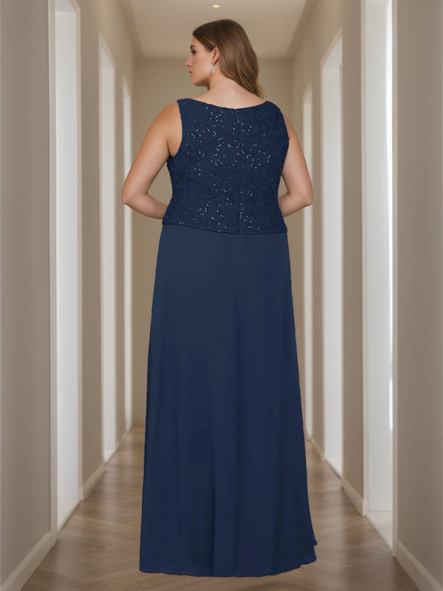 Two Piece Square Neck Mother Of The Bride Dress Set Jacket Lace Sequins