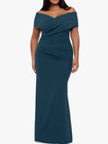 Plus Size Off Shoulder Mermaid Trumpet Sleeveless Dress For Mother Of The Bride