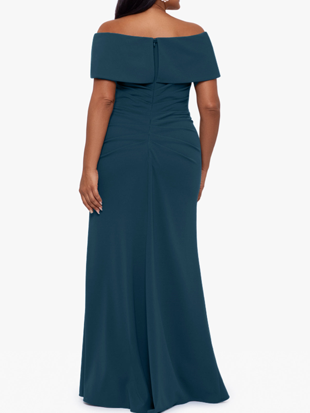 Plus Size Off Shoulder Mermaid Trumpet Sleeveless Dress For Mother Of The Bride