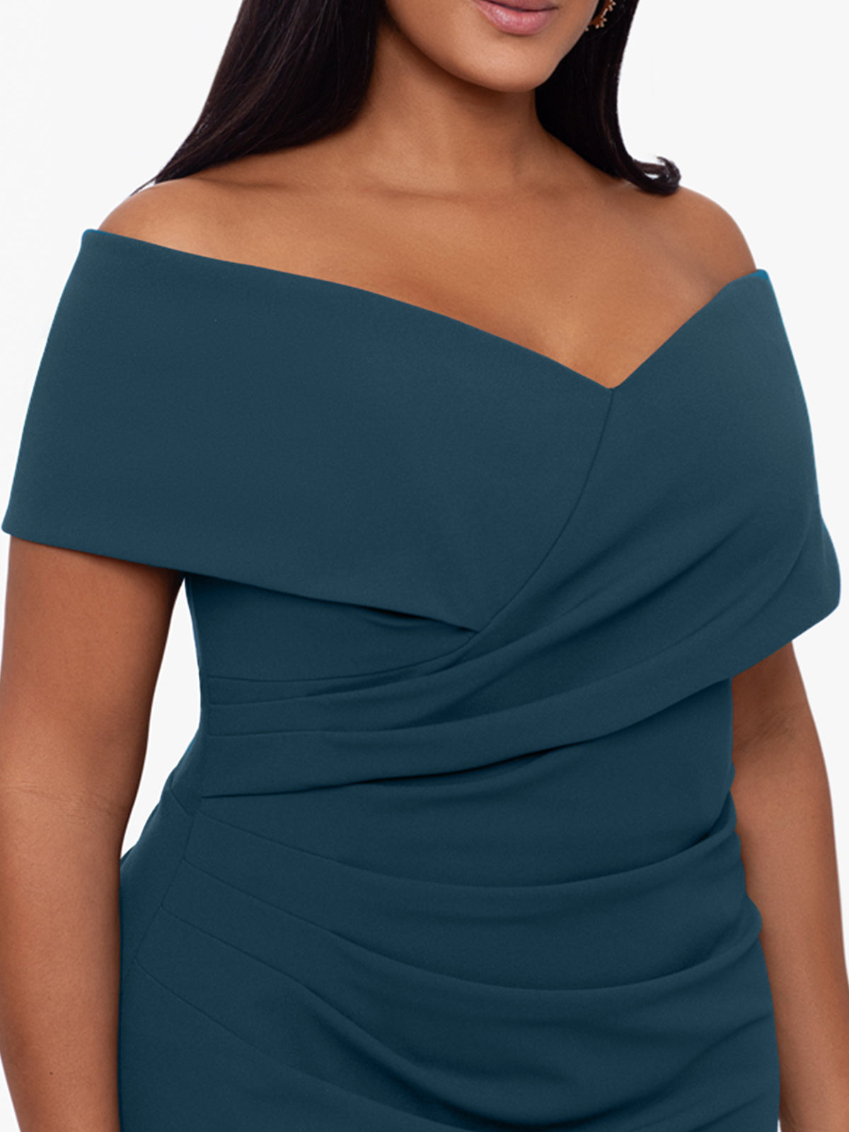 Plus Size Off Shoulder Mermaid Trumpet Sleeveless Dress For Mother Of The Bride