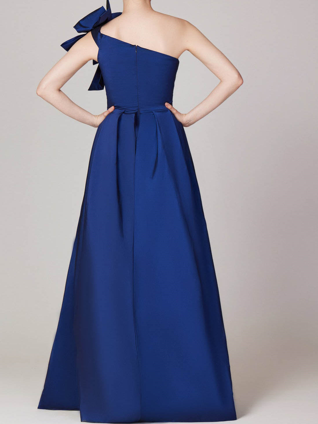 One Shoulder Sleeveless A Line Princess Gown With Bow For Mother Of The Bride