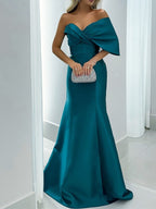 Pure Color Sweetheart Floor Length Mother Of The Bride Dress Mermaid Silhouette