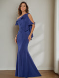 Asymmetric A Line Princess Ankle Length Mother Of The Bride Gown