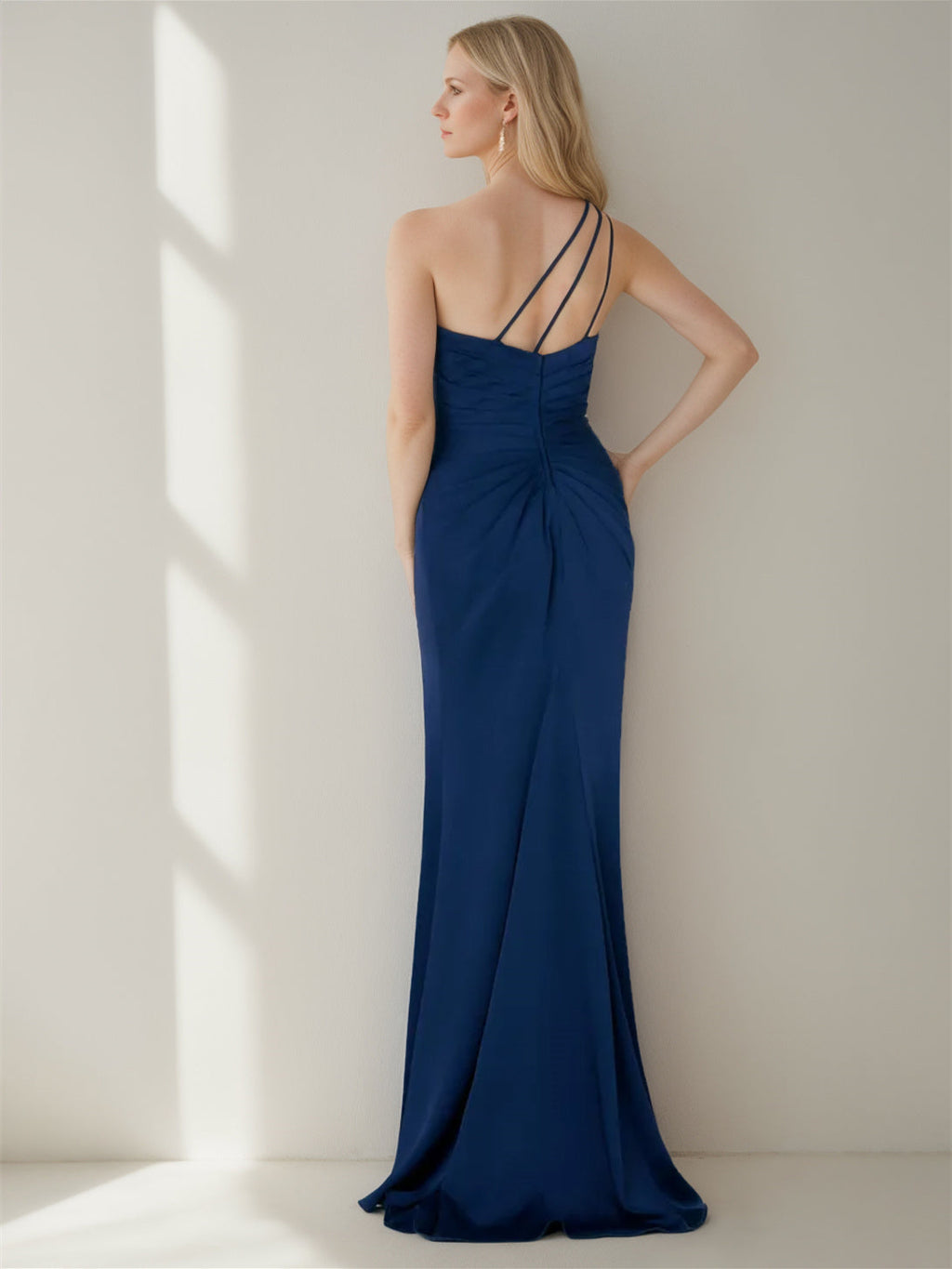 Asymmetrical Sleeveless Floor Length Mermaid Gown For The Mother Of The Bride