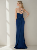 Asymmetrical Sleeveless Floor Length Mermaid Gown For The Mother Of The Bride