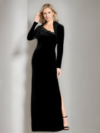 Asymmetric Sleeveless Floor Length Mermaid Mother Of Bride Dress With Side Split