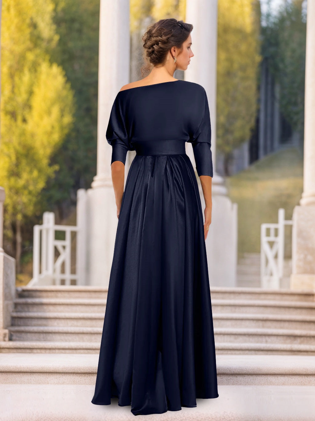 One Shoulder A Line Princess Dress For Mothers Of The Bride And Groom