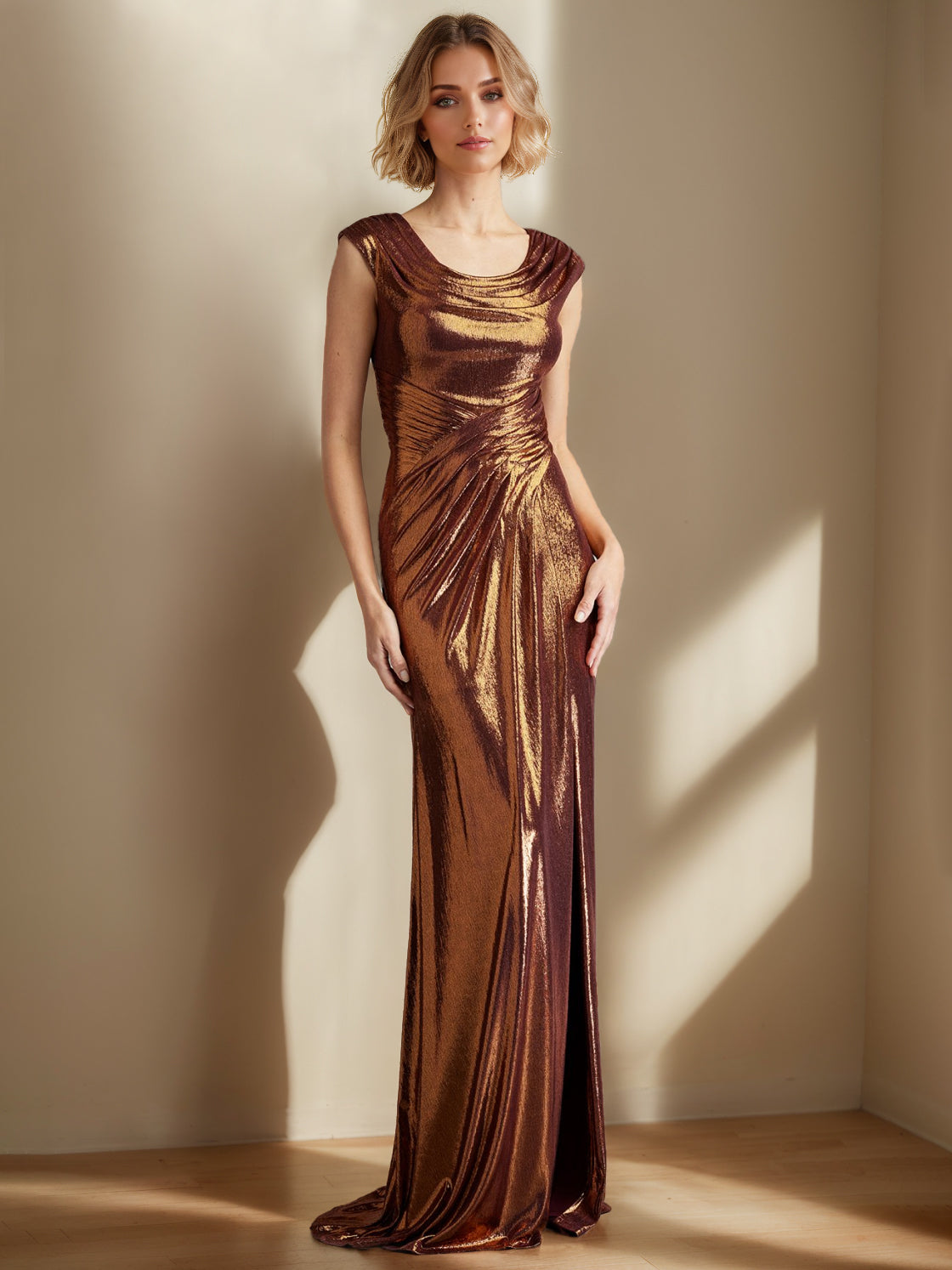 Mermaid Trumpet Sleeveless Floor Length Mother Of The Bride Dress Ruffles