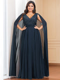 Plus Size Mother Of The Bride Dress With Floor Length Sequins And Watteau Train