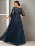 Plus Size Floor Length A Line Princess Mother Of The Bride Dress With Sequins