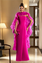Mother Of The Bride Dress Strapless Sleeveless Floor Length Wraps And Ruffles