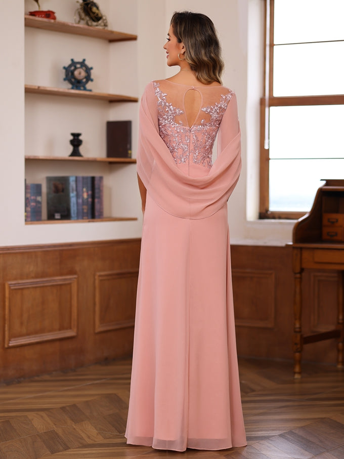 Floor Length A Line Mother Of The Bride Dresses With Pleated Sequins