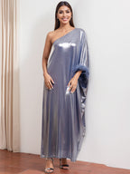 Sophisticated One Shoulder Floor Gown Mother of the Bride and Groom Feather