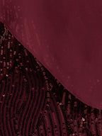 Plus Size Sequined Dress For Mother Of The Bride With Scoop Neck Half Sleeves