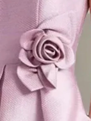 Sleeveless A-Line Dress With Floral Details For Mother Of The Bride And Groom