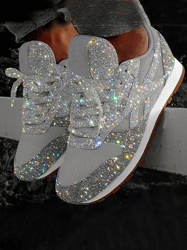 Scarpe da ginnastica casual scintillanti e traspiranti
