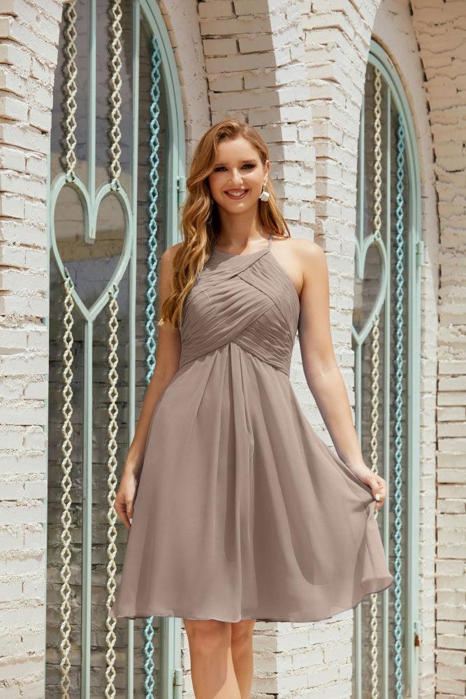 Vestidos de Baile sem Mangas para Receção em Casa, Cocktail Formal e Baile de Finalistas 28014