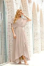 Robe de la Mère de la Mariée Grande Taille Col en V Longueur Solennelle Robe de Bal Formelle pour Invité de Mariage 28020