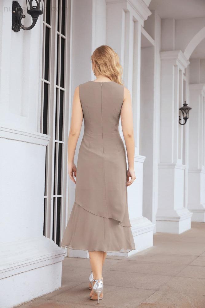 Robe de mariage de la mère de la mariée en deux pièces, ligne A, pour cérémonie et soirée formelle, modèle 28072