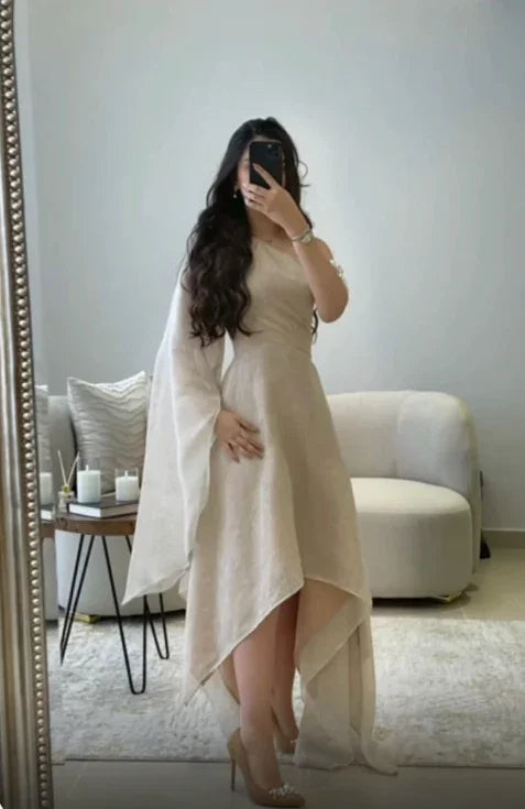 Vestido de Festa Longo Irregular de Um Ombro Formal para Baile de Finalistas Y7590