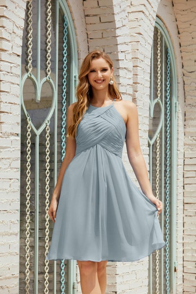Vestidos de Baile sem Mangas para Receção em Casa, Cocktail Formal e Baile de Finalistas 28014