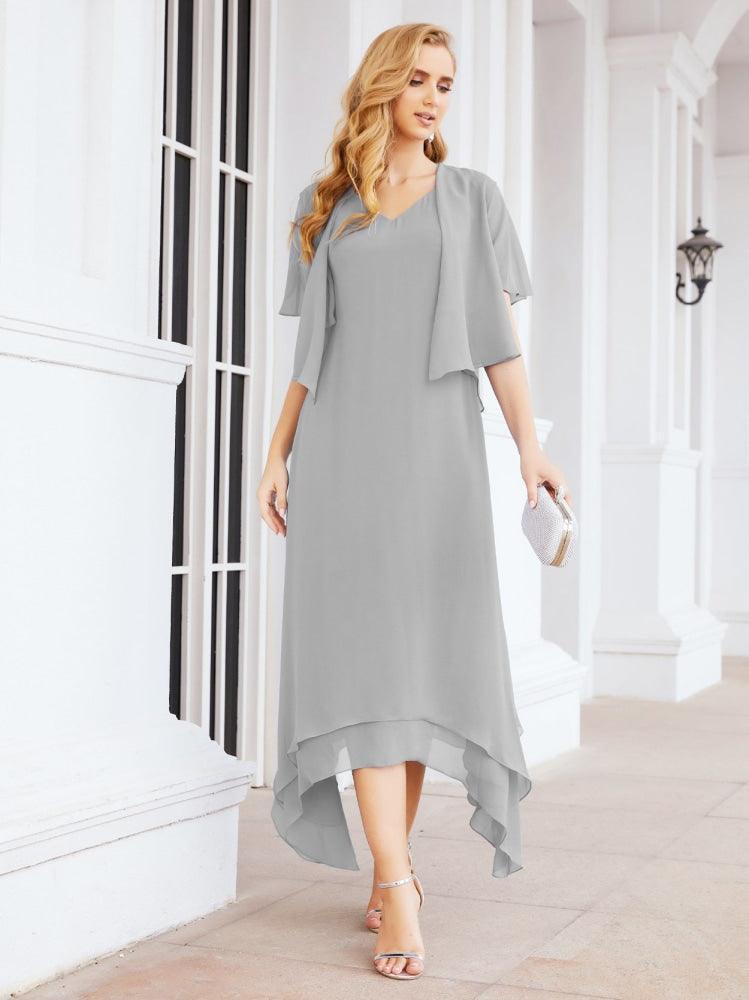 Vestido de Noiva de Duas Peças em Linha A para Mãe da Noiva Vestido de Festa Formal 28073