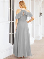 Robes longues de demoiselle d'honneur Numbersea à épaules dénudées, fente latérale, robes de bal formelles pour fête et mariage 28070