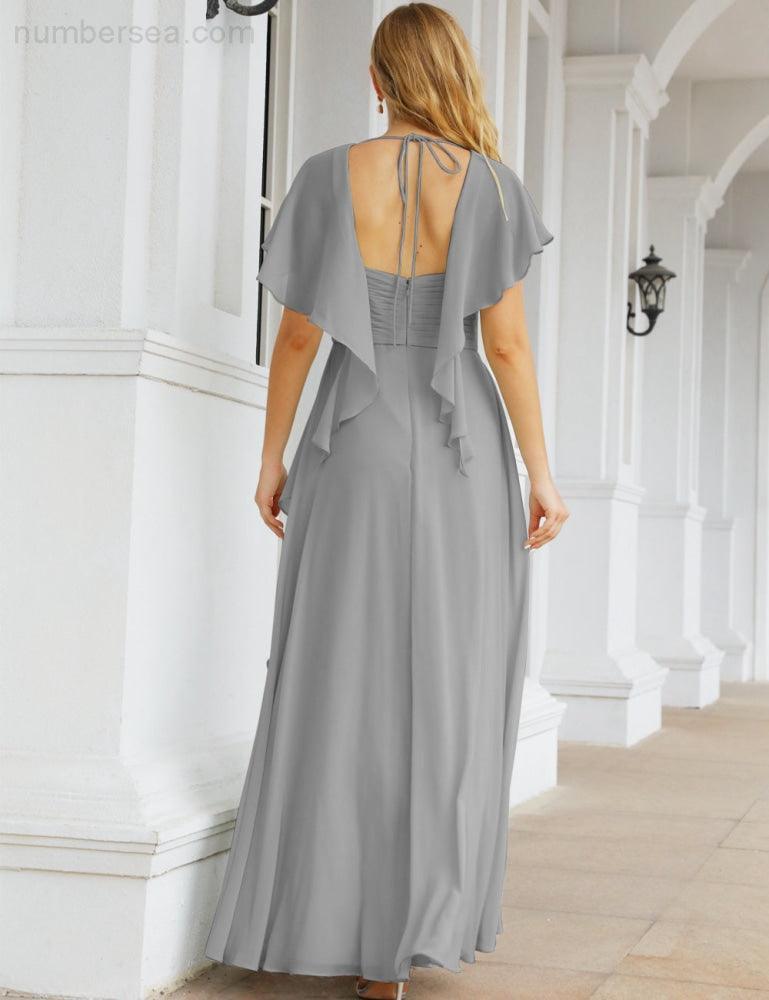 Abiti da damigella Numbersea senza schienale Abiti formali da ballo per festa serale Abito per madre della sposa 28040
