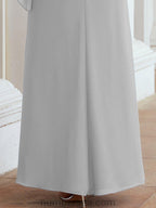 Robe de soirée formelle longue pour mère de la mariée avec cape à volants 28026