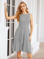 Vestidos para a Mãe da Noiva Vestido de Baile de Finalistas Vestido Casual Pregueado 28065