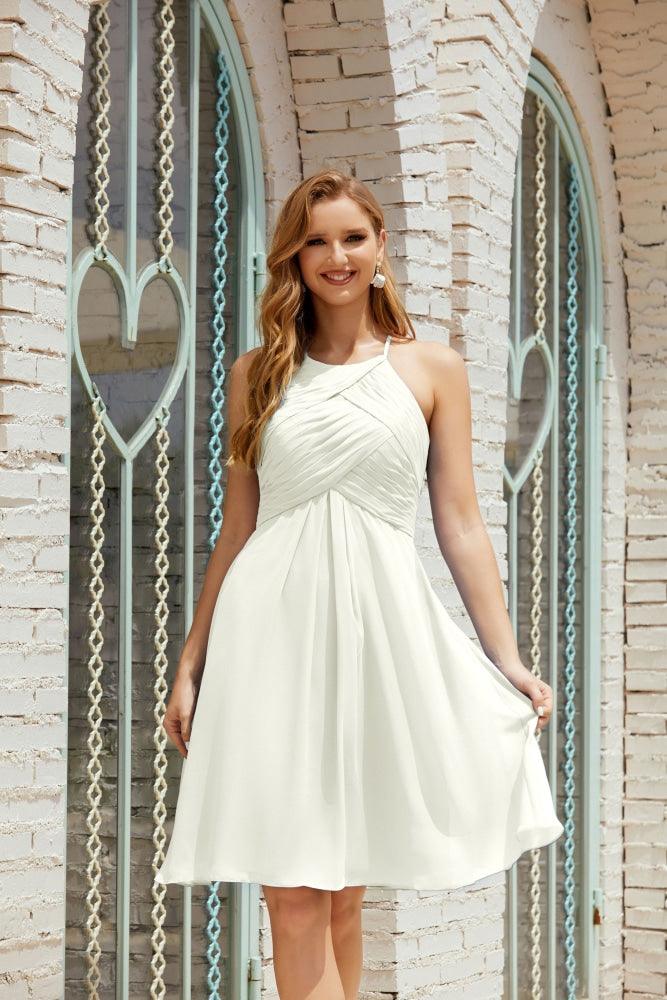 Vestidos de Baile sem Mangas para Receção em Casa, Cocktail Formal e Baile de Finalistas 28014
