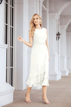 Robe de mariage de la mère de la mariée en deux pièces, ligne A, pour cérémonie et soirée formelle, modèle 28072