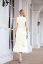 Robe de mariage de la mère de la mariée en deux pièces, ligne A, pour cérémonie et soirée formelle, modèle 28072