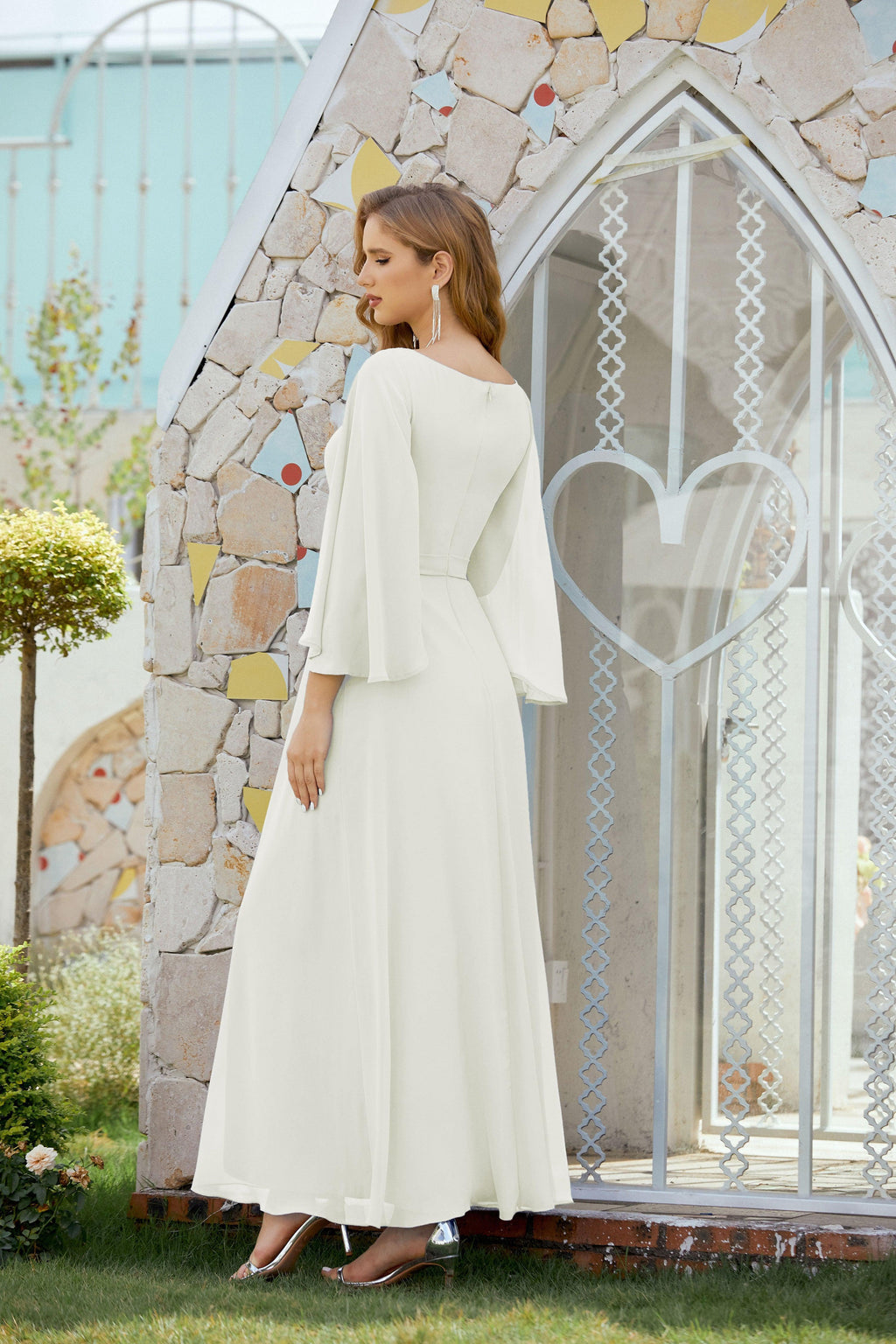 Abito da Sposa della Madre della Sposa Abito da Ballo Formale per Ospite di Matrimonio 28012
