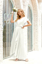 Robe de la Mère de la Mariée Grande Taille Col en V Longueur Solennelle Robe de Bal Formelle pour Invité de Mariage 28020