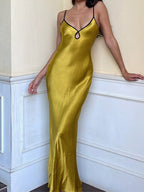 Ärmellose Slips Rückenfrei Patchwork Schnürung Cut Out Elegantes Sexy Maxi-Abschlussballkleid 2024 Damenmode Strandparty-Outfit 