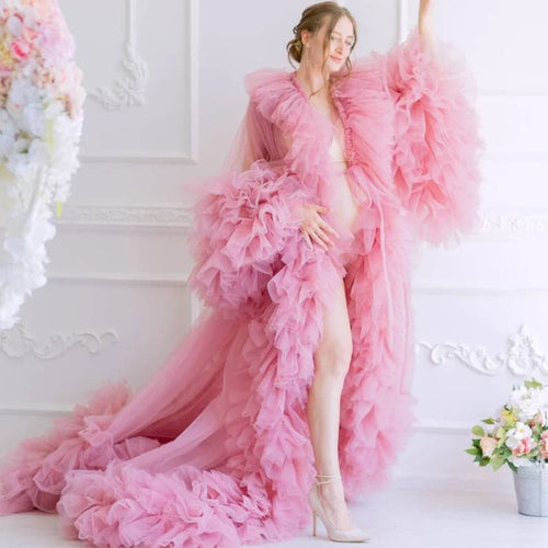 6108#Robe de maternité à volants Séance photo de maternité Robes