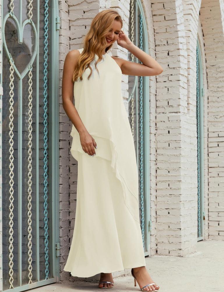 Vestido Longo de Chiffon para Mães da Noiva de Tamanho Grande, para Damas de Honra e Baile de Finalistas, Modelo 28019