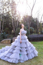 Wunderschönes A-Linien Tüllschicht Ballkleid Süßes 16 Kleid Y2642