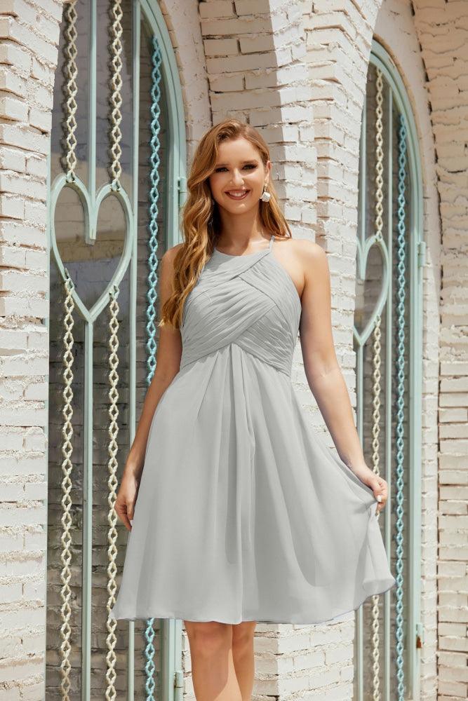 Vestidos de Baile sem Mangas para Receção em Casa, Cocktail Formal e Baile de Finalistas 28014