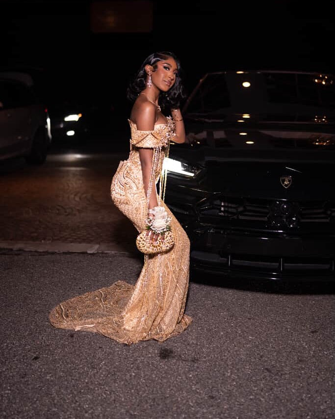 Classic Off The Shoulder Mermaid Prom Dresses With Gem Embellishments