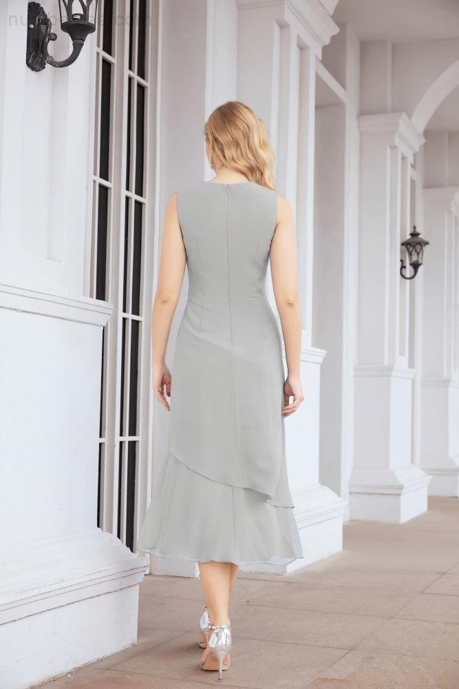 Robe de mariage de la mère de la mariée en deux pièces, ligne A, pour cérémonie et soirée formelle, modèle 28072