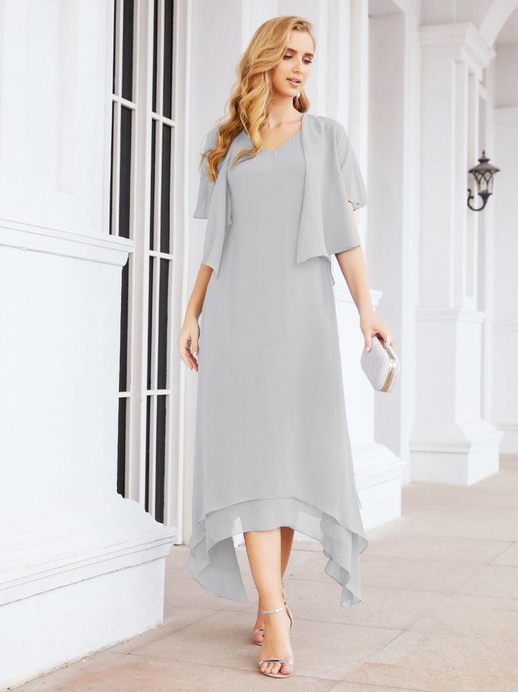 Vestido de Noiva de Duas Peças em Linha A para Mãe da Noiva Vestido de Festa Formal 28073