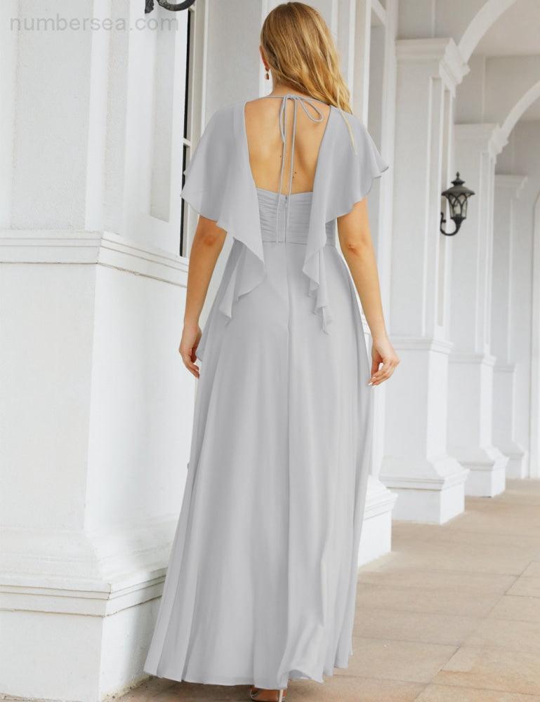 Abiti da damigella Numbersea senza schienale Abiti formali da ballo per festa serale Abito per madre della sposa 28040
