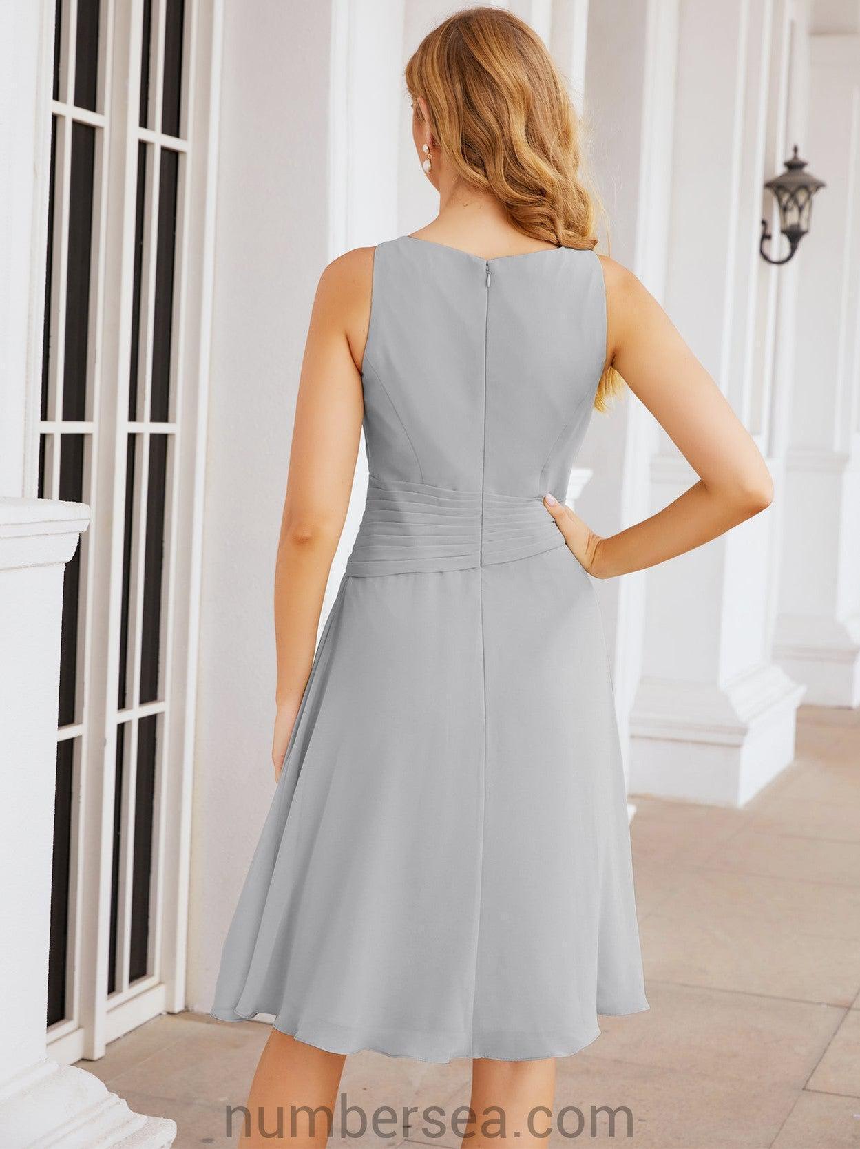 Vestidos para a Mãe da Noiva Vestido de Baile de Finalistas Vestido Casual Pregueado 28065