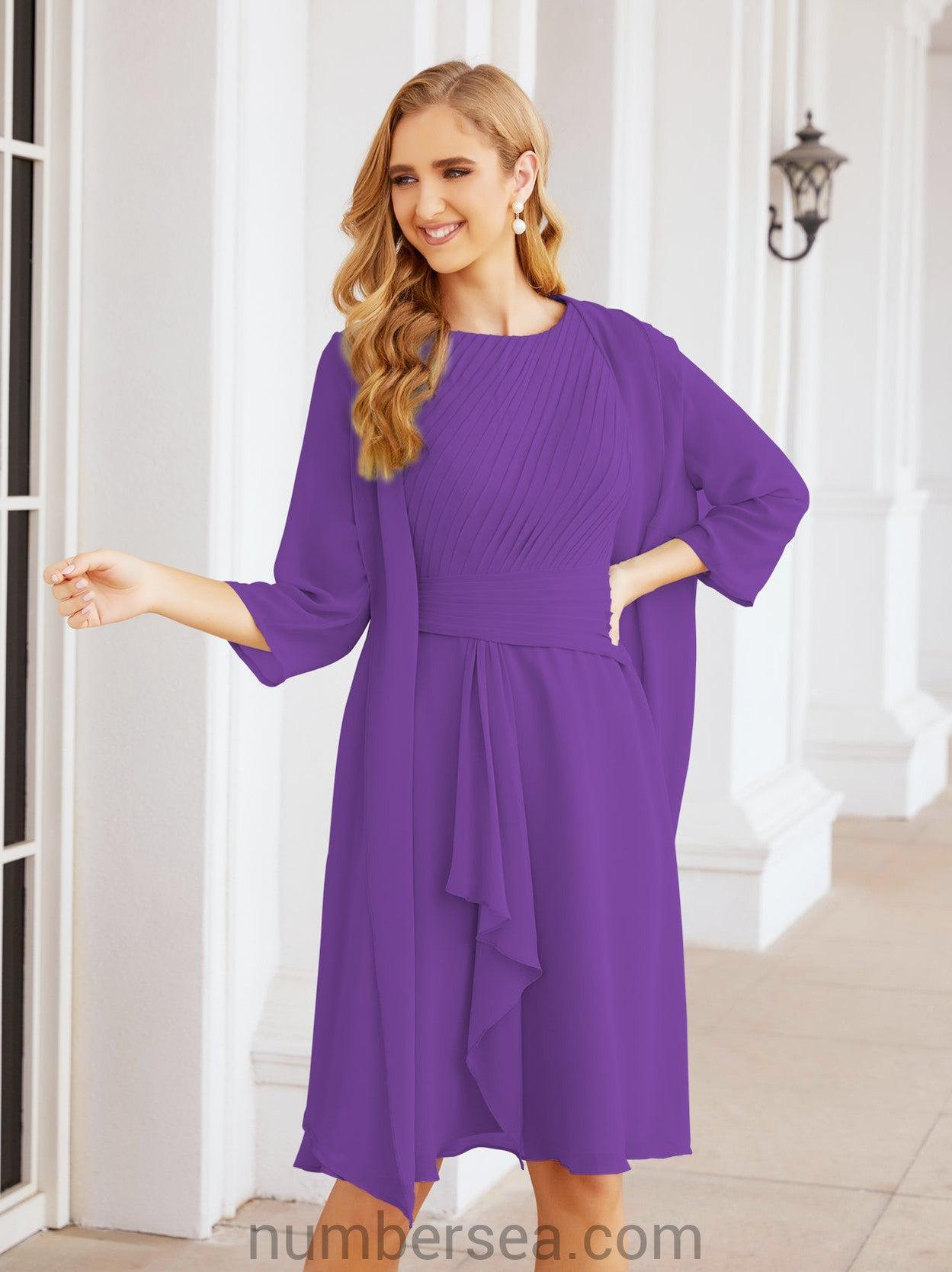 Vestidos para a Mãe da Noiva Vestido de Baile de Finalistas Vestido Casual Pregueado 28065