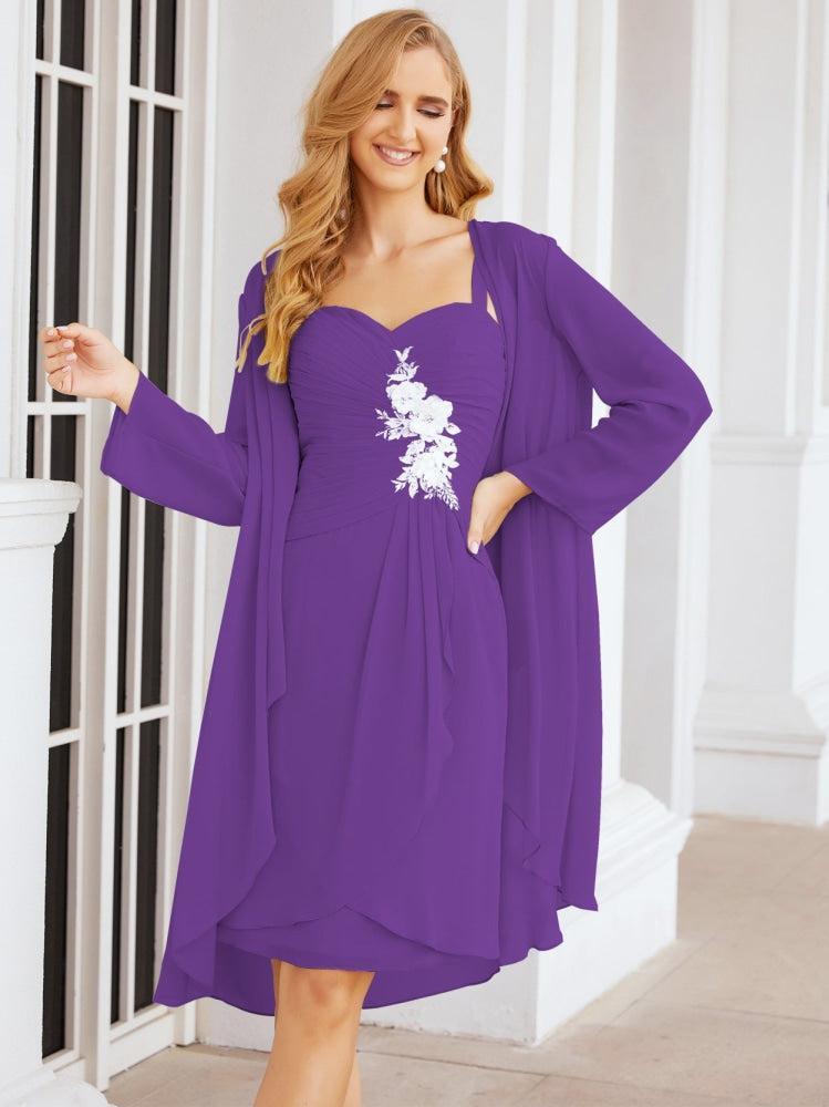 Vestidos de Mãe do Noivo Aplicações de Renda para Convidados de Casamento 28066