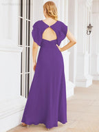 Abiti da damigella Numbersea con mantella, abito formale da ballo, abiti con schiena scoperta per madre della sposa 28058