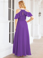 Robes longues de demoiselle d'honneur Numbersea à épaules dénudées, fente latérale, robes de bal formelles pour fête et mariage 28070