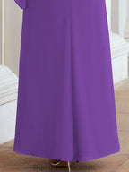 Robe de soirée formelle longue pour mère de la mariée avec cape à volants 28026